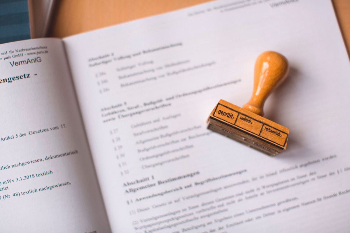 Certified translation document with an official stamp and seal